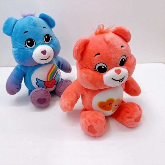 Care Bears Plush 12" Lot of 2 Love a Lot Dream Bright Collectible Plush Toy Doll - Picture 2 of 9